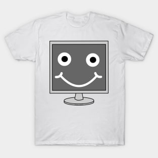 Computer Monitor Smiling Face T-Shirt